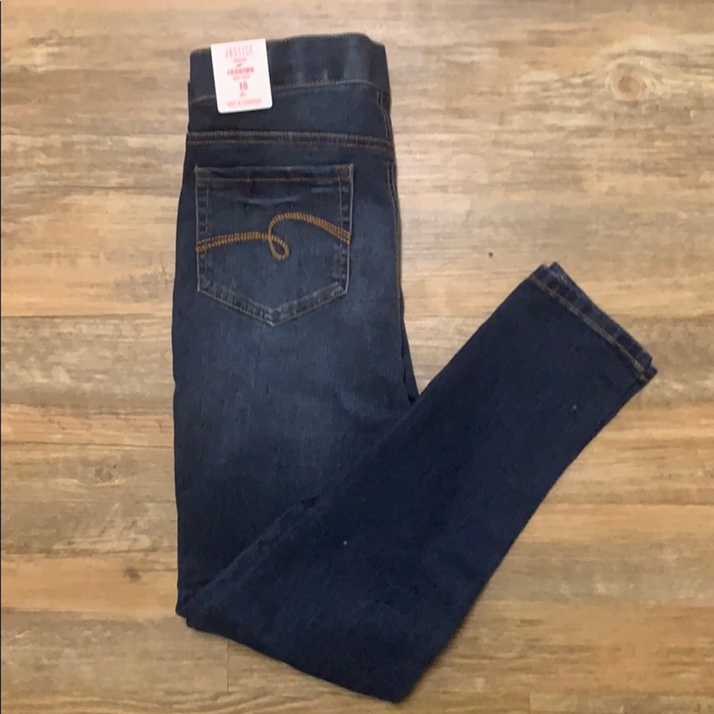 NWT Justice Girls Jean Leggings. Size 10 plus